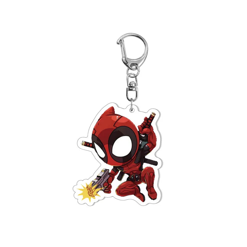 Marvel Avengers Cute Keychain Cartoon Iron Man Thor Hulk Captain America Car Keychain Kids Bag Pendant Keyring Friends Gift