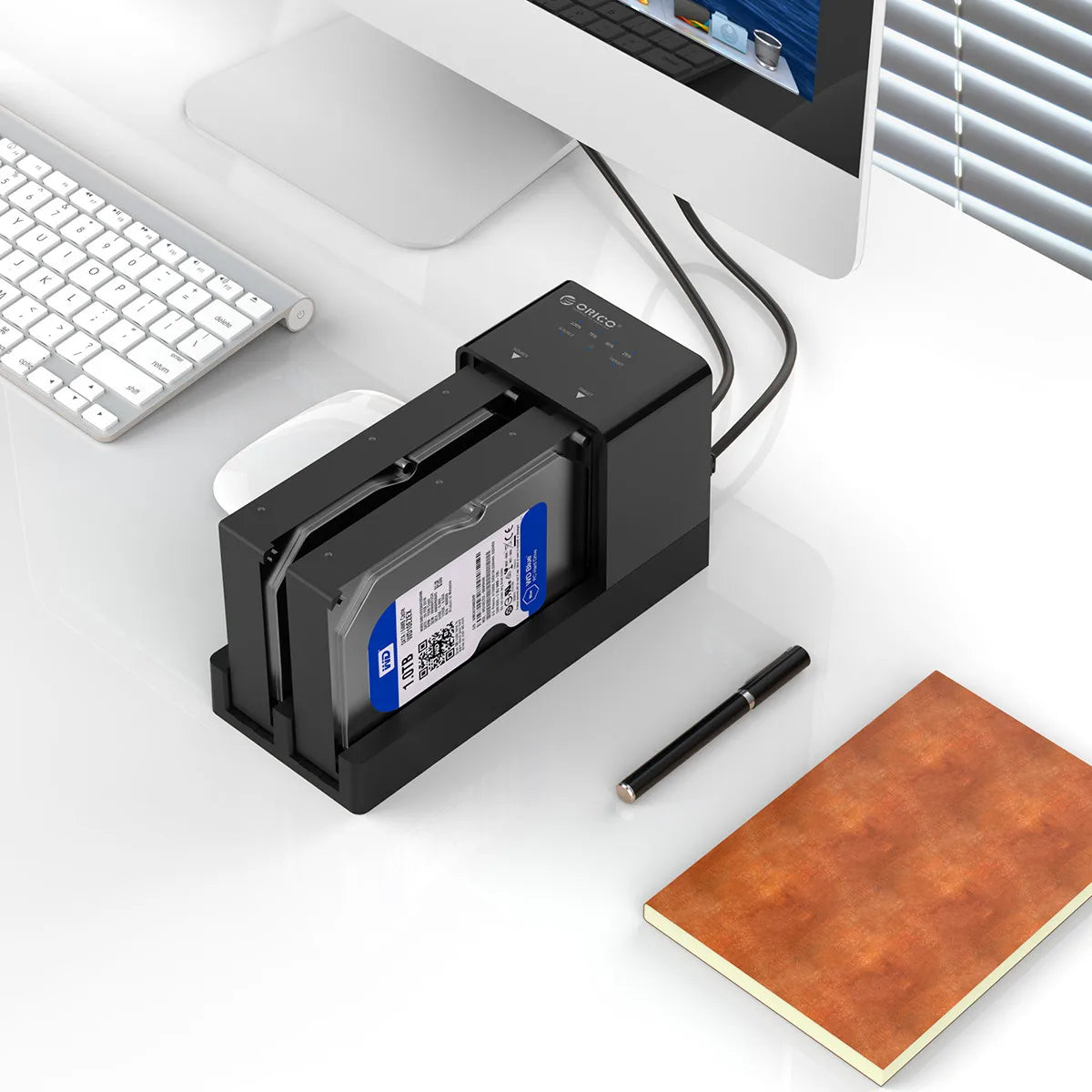ORICO 2 Bay HDD Docking Station with Offline Clone SATA to USB 3.0 Hard Drive Docking Station for 2.5/3.5 inch Hard Drive Case