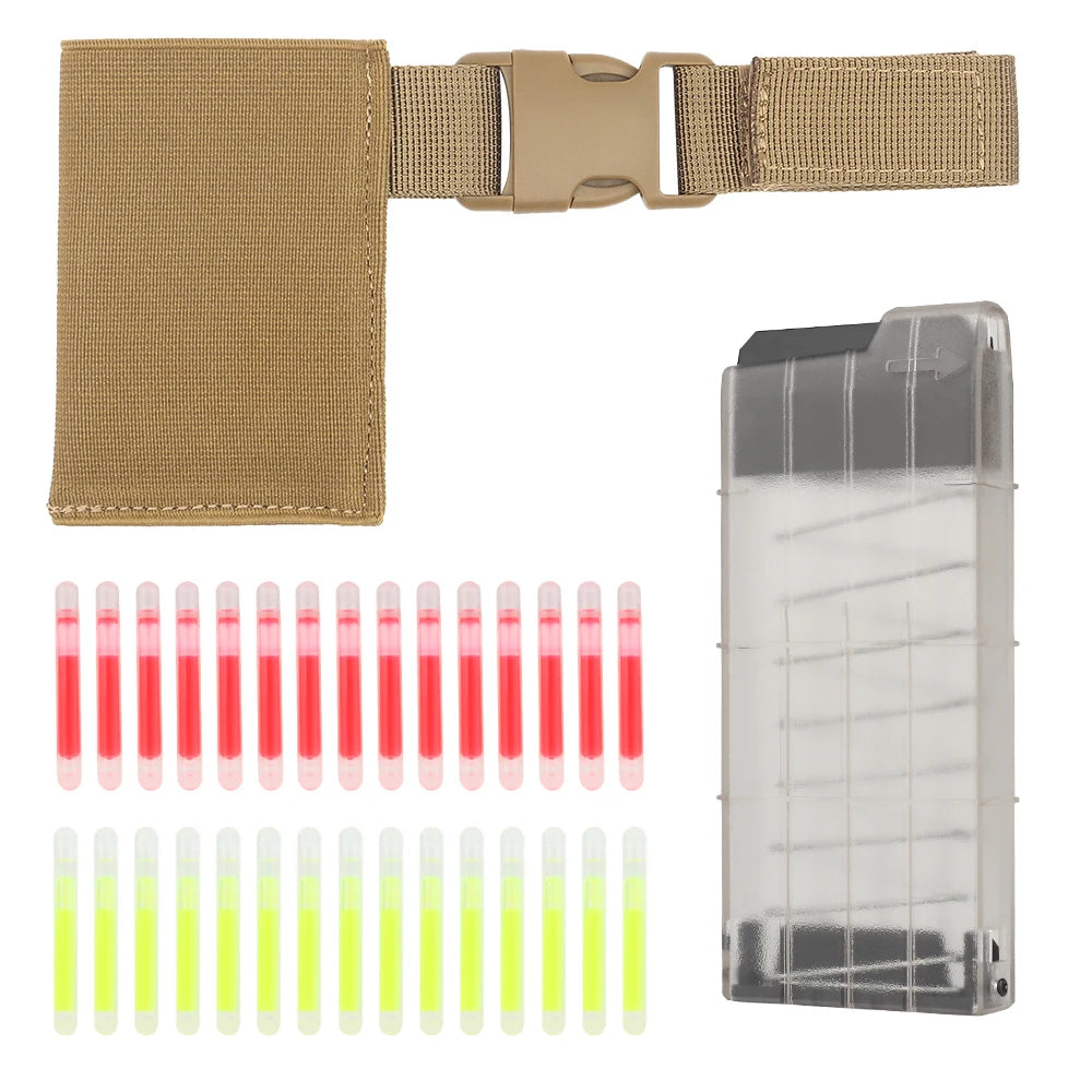 Tactical Lighting Signal Sticks Marking Light Dispenser Belt Mounted Pouch Hanger Fluorescent Label Glow Target Paintball
