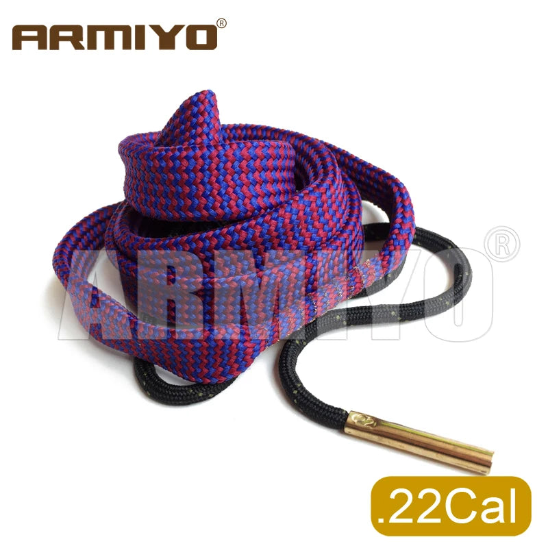 Armiyo .17Cal .22Cal .30Cal .38Cal .45Cal 12GA 20GA Barrel Cleaning Sling Bore Brush Clean Rope Hunting Accessories