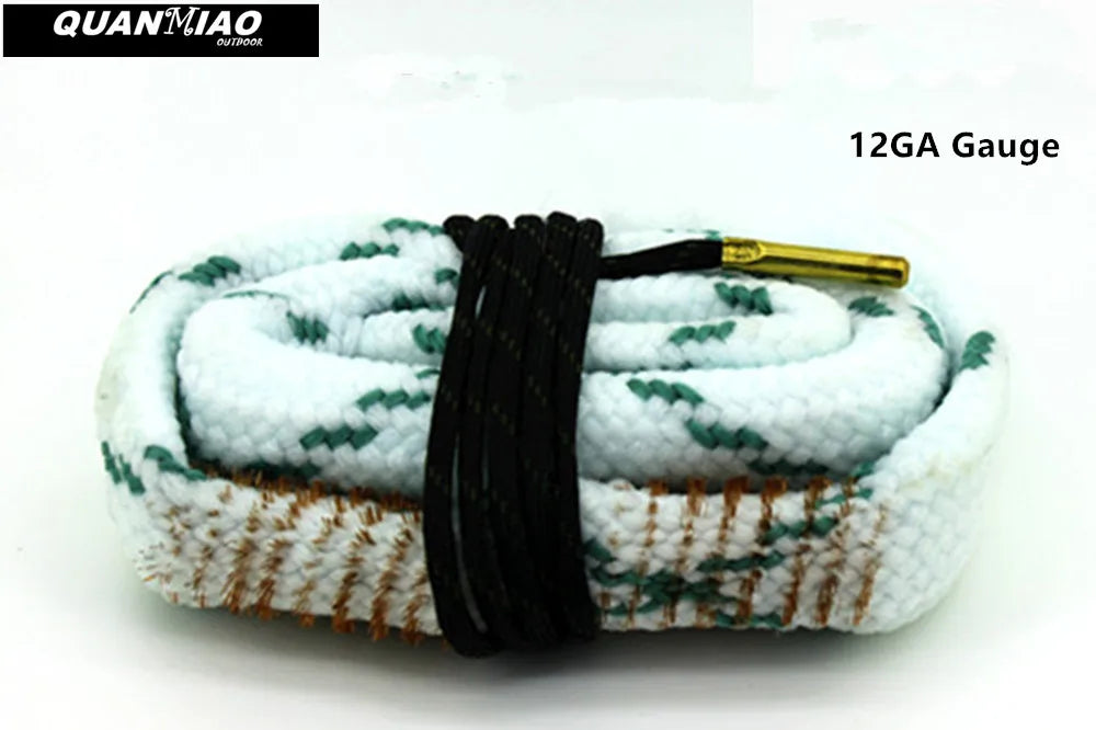 Hunting Gun Bore Cleaner .22 Cal.223 Cal.38 Cal& 5.56mm,7.62mm,12GA Rifle Cleaning Kit Tool Pistol Barrel Cal Rope Brush