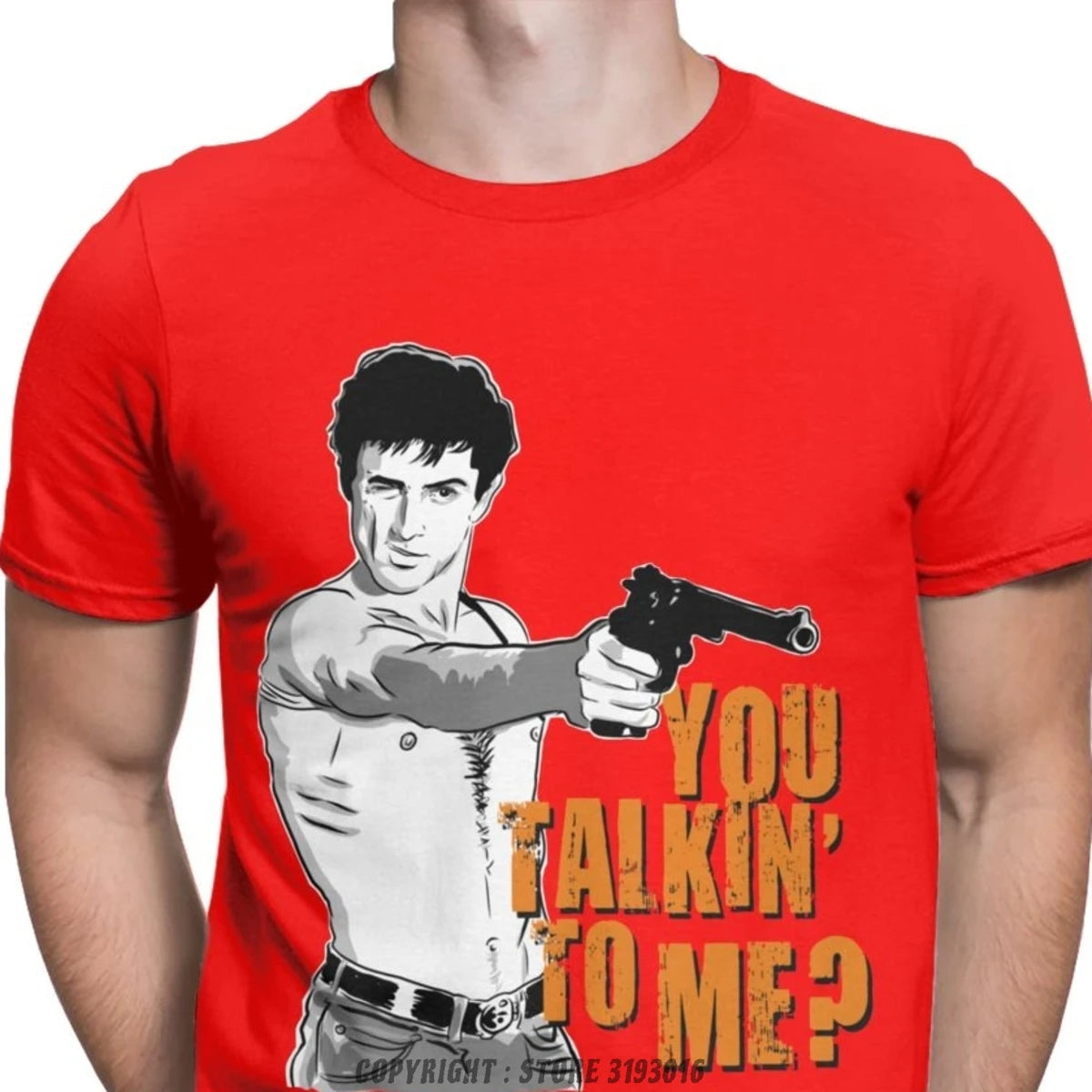 You Talkin' To Me Tshirts Men's Casual 3D T-Shirts Taxi Driver Robert De Niro Movie Christmas Tee Shirt Fast Ship Drop Ship