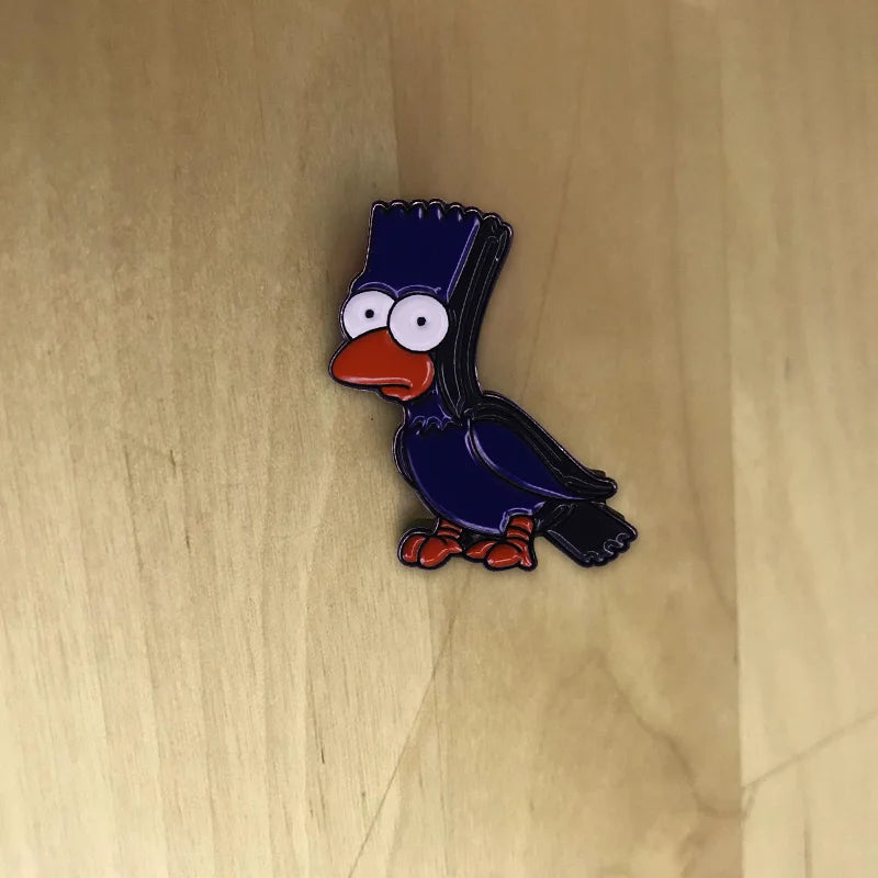 Bart Raven Enamel Pin Once upon a midnight dreary, while I pondered, weak and weary, Over many a quaint