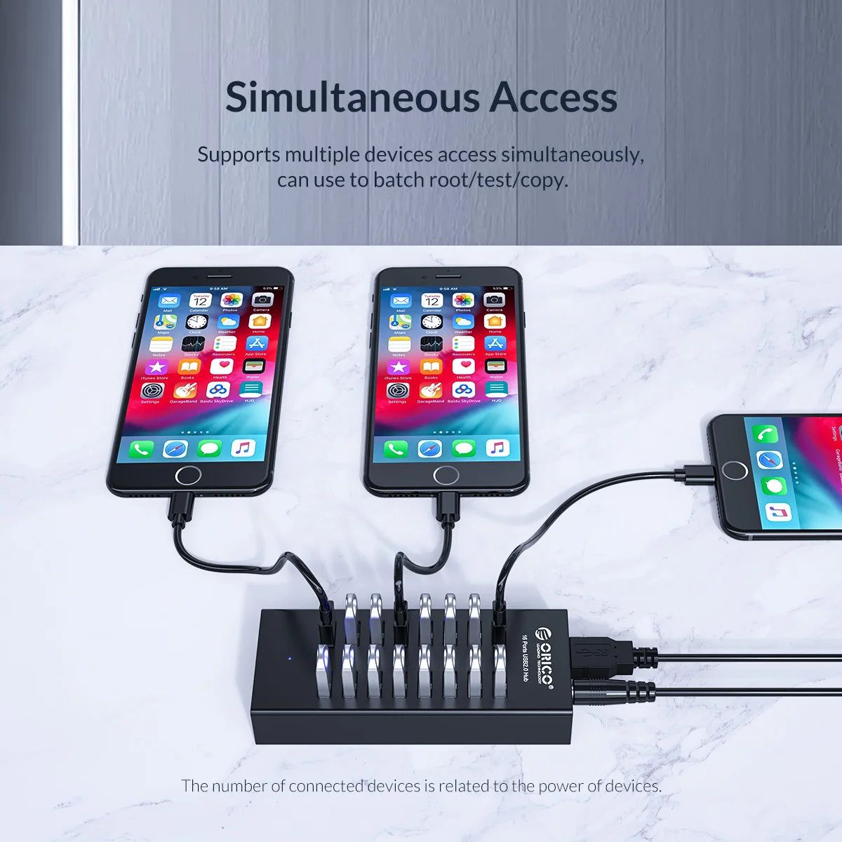 ORICO Industrial USB Hub 16 Port Aluminum USB Splitter Power Adapter Dock Station for Computer Accessories Orico Official Store