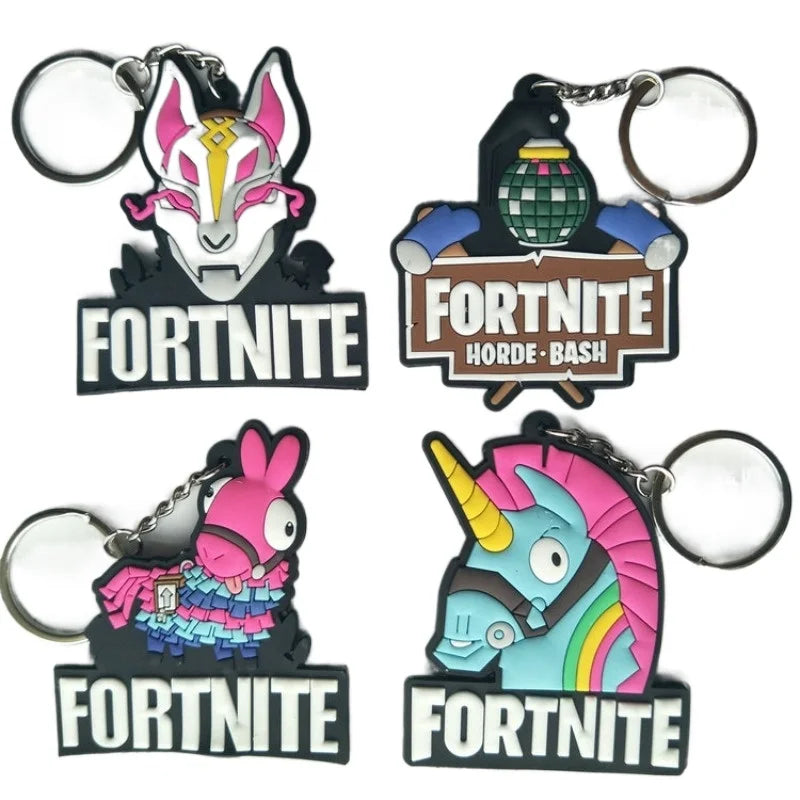 Fortnite Pvc Key Chain Cute Couple Bag Car Keychain Pendant Accessories Children's Toys Birthday Gift