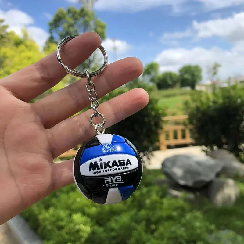 PVC Volleyball Keychain ball toy Sport Key Chain Gift Car Ball Key Holder Ring For Players Men Women Keyring Birthday Gift