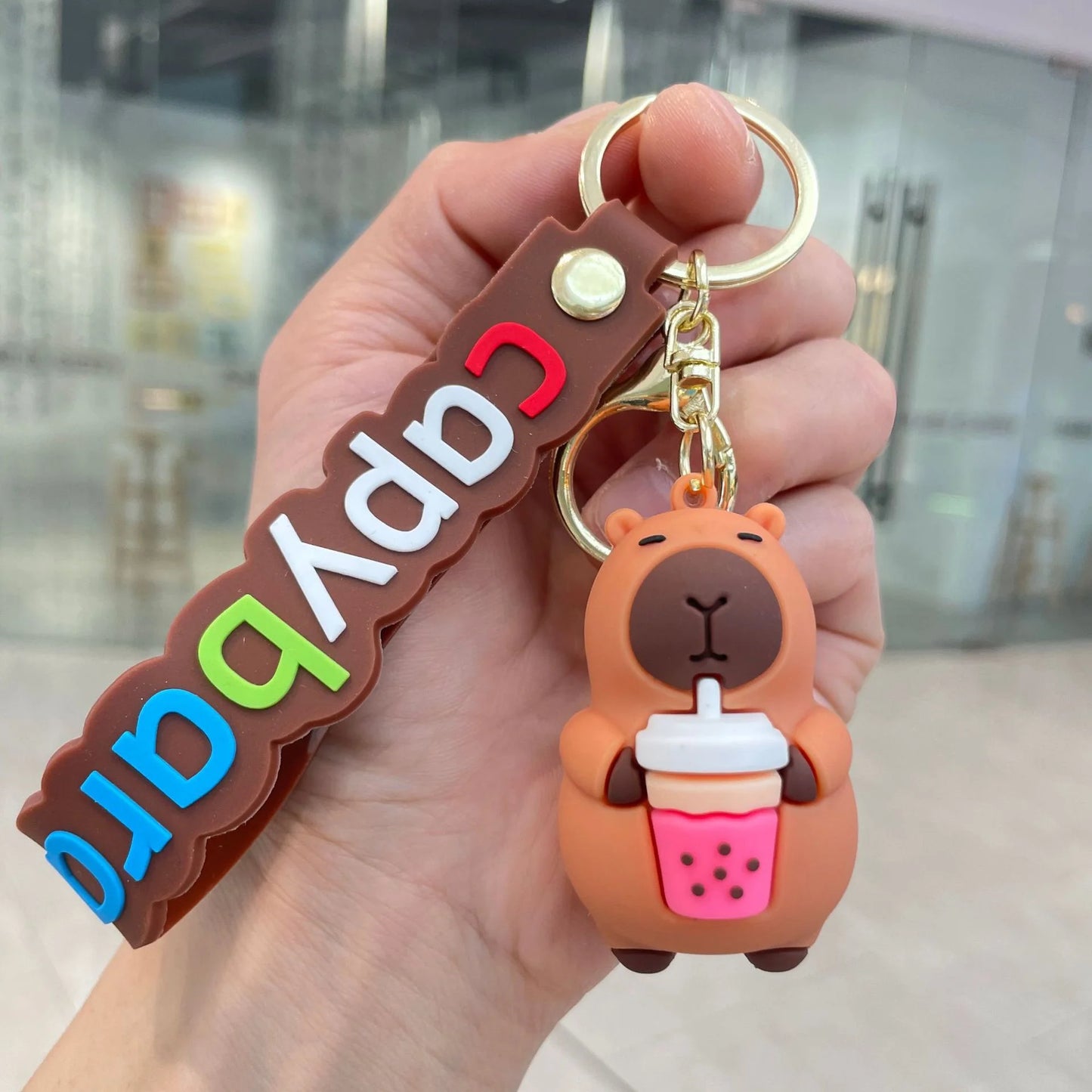 Capybara Rodent Capybara Pvc Pendant PVC Simulation Capybara Capybara Pvc Keychain Cute with Turtle Capibara Anime Keyring