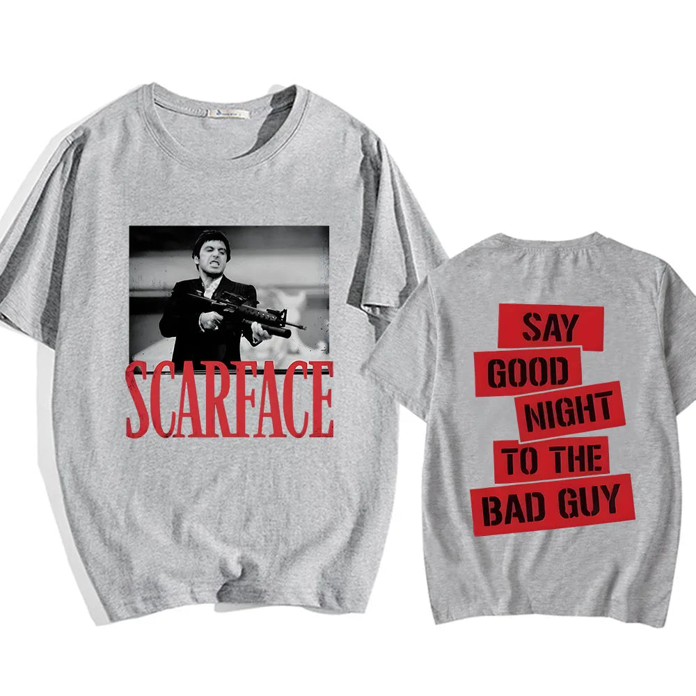 Movie Scarface T-shirts High Quality Cotton Men/Women Tee-shirt Streetwear Hip Hop Casual Harajuku Graphic Tshirt Film Print Tee