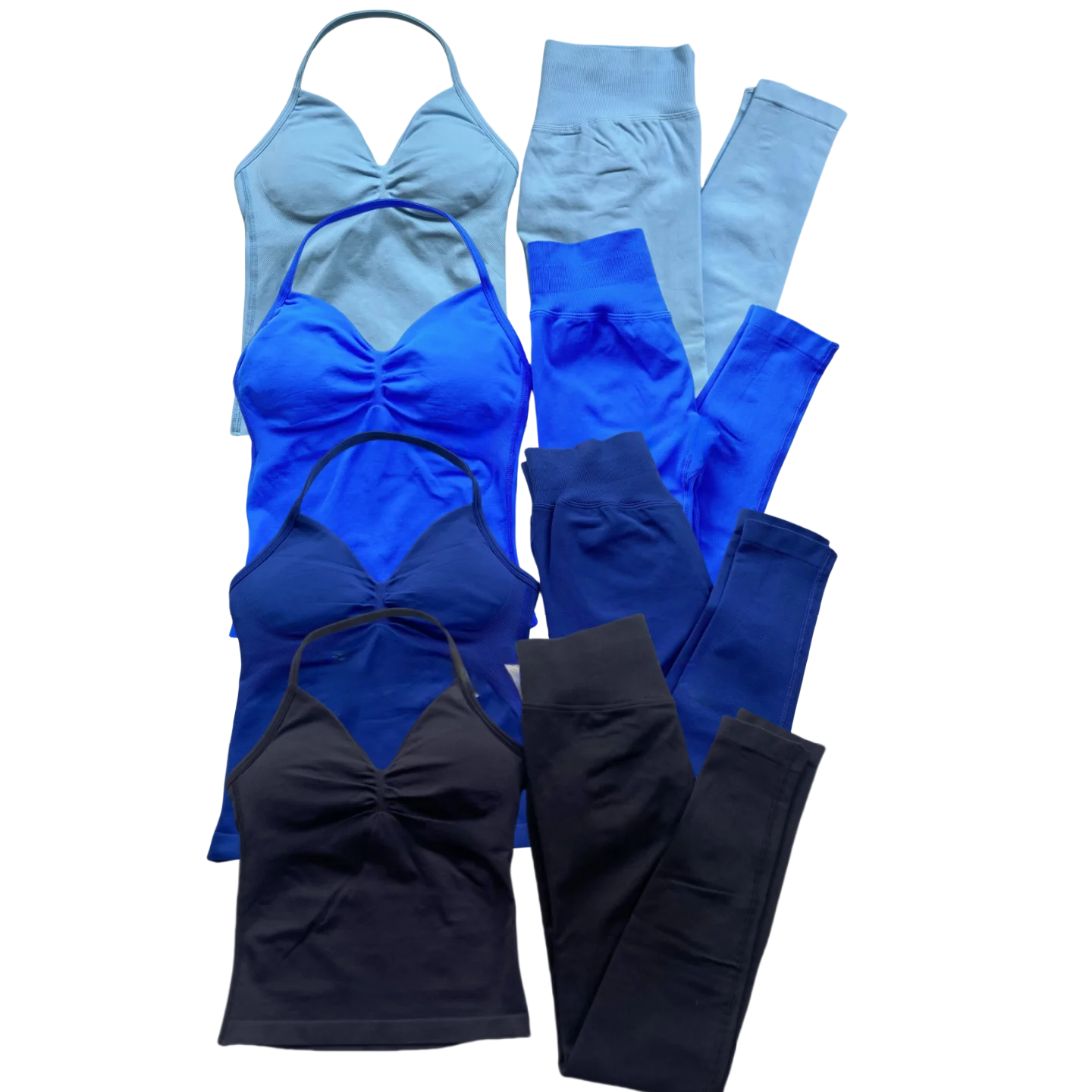 Fitness Girl Yoga Ladies 2-piece Set Long Neck Halter Tank Top Hip Lift Fitness Pants Comfortable Breathable Set Sportswear