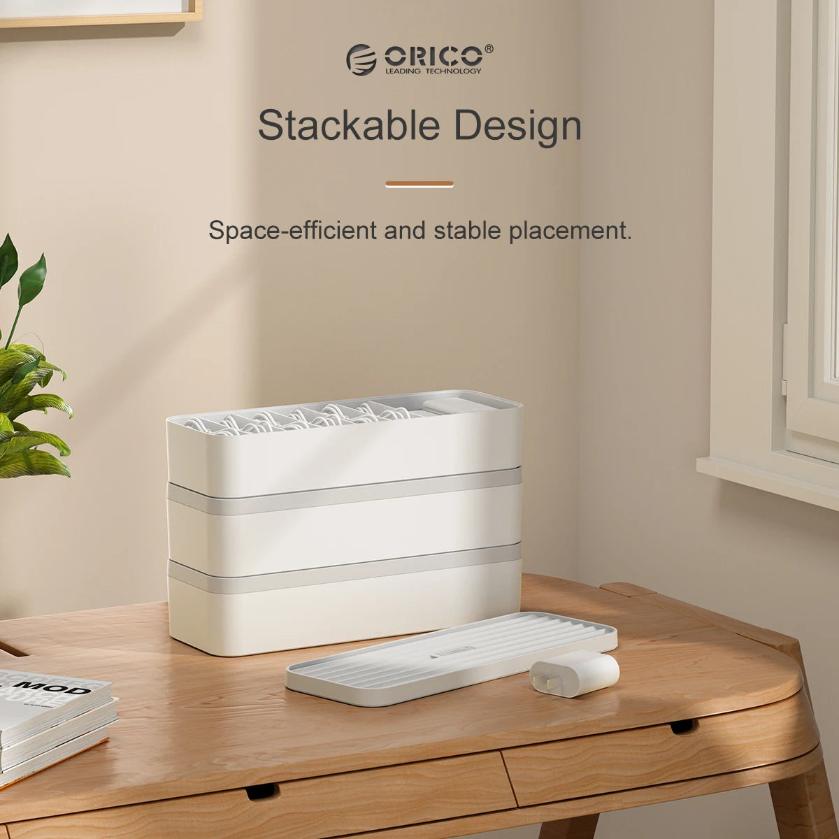 ORICO data cable management box desktop storage removable partition charger charging cable storage box ORICO official store