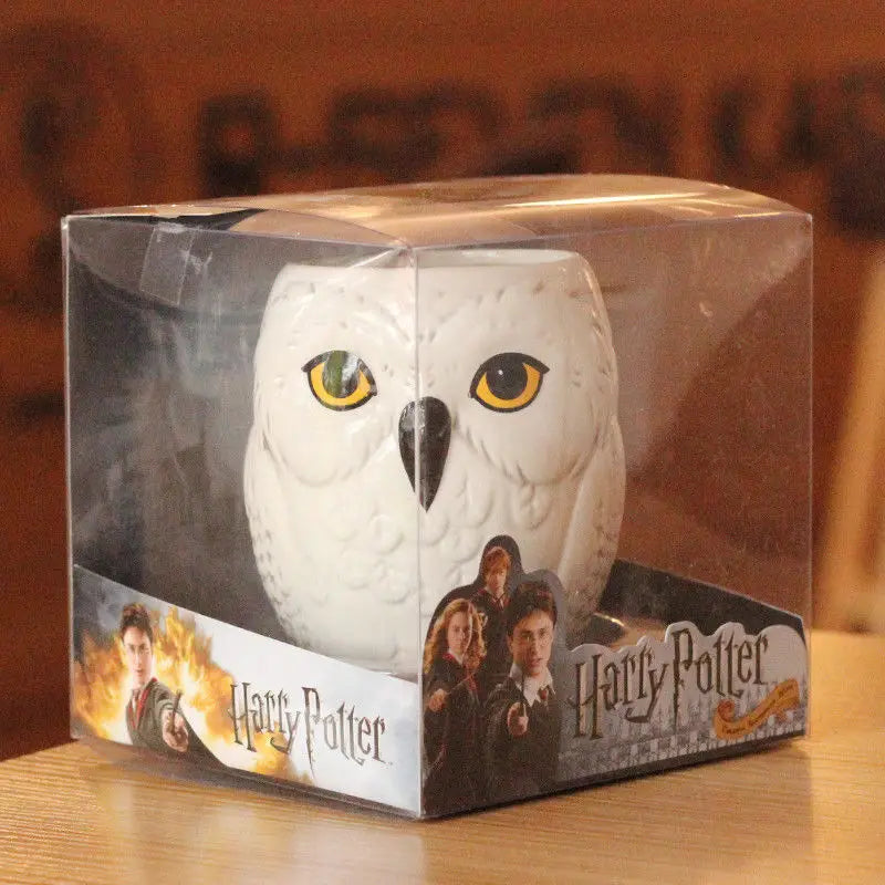 Harry Potter Three-Dimensional 3d Relief Mug Hedwig Owl Mug Admission Notice Messenger Ceramic Cup Owl Mug Office Coffee Cup