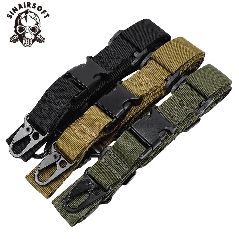 Tactical 3 Point Sling Strap Quick Detach Release Adjustable Three Point Rifle AR Sling Strap For Hunting clothing accessories