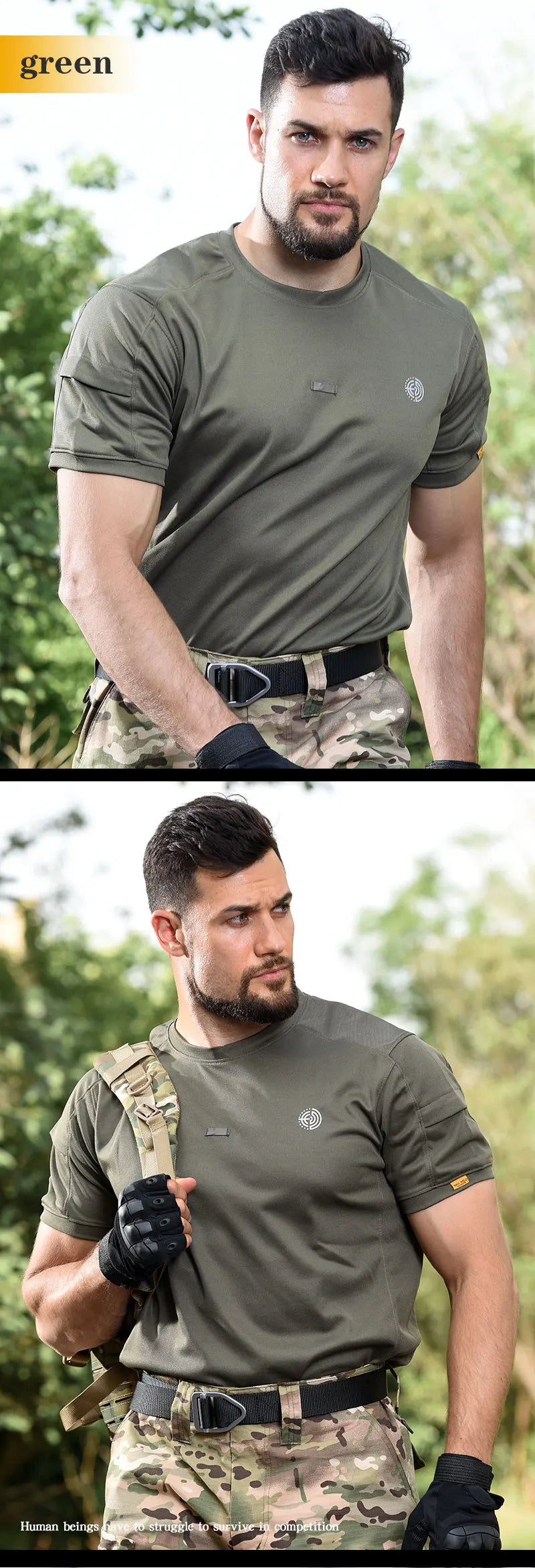 Tactical Shirt Airsoft T-shirts Men Clothing Quick Dry Outdoor Hiking Camping Combat Shirts Sports Trainning Hunting Outfit