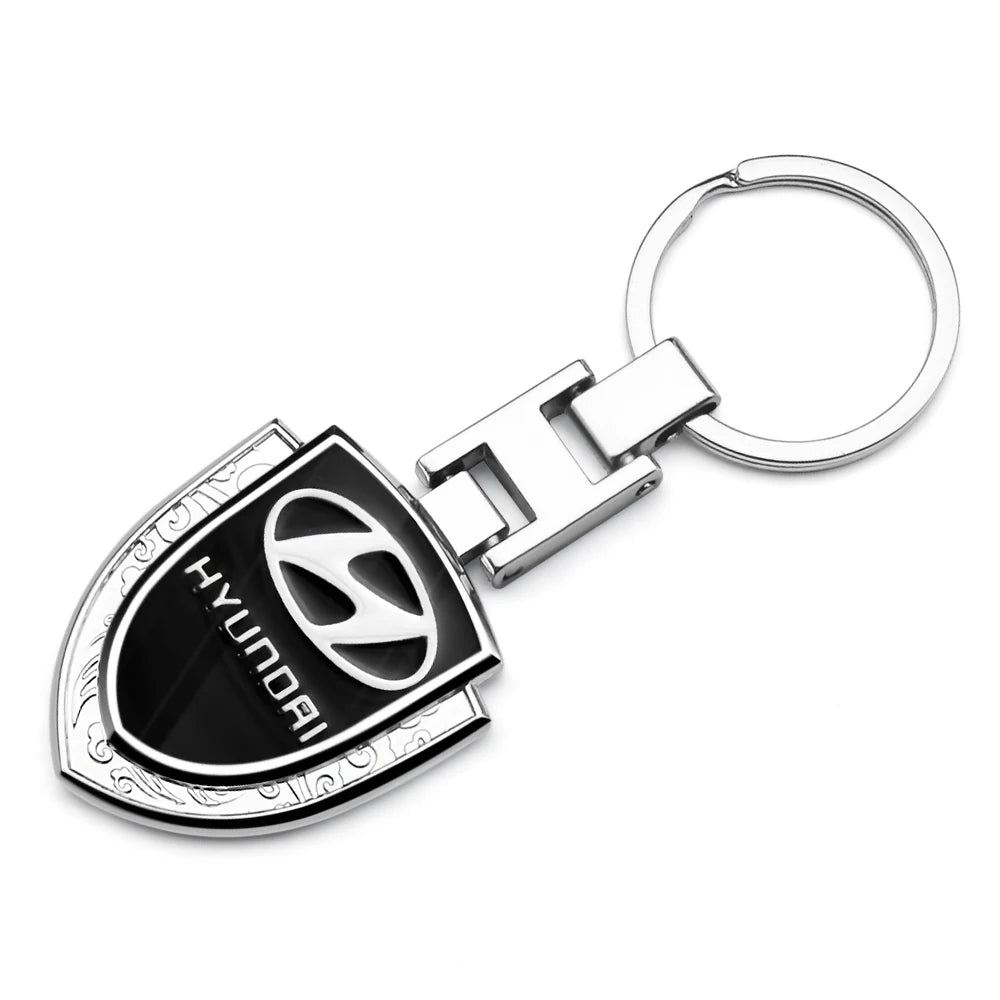 1PC Car Keychain Shield Butler Home Keychain For Hyundai Elantra Accent Sonata Tucson Kona Santa Fe IONIQ 5 IONIQ 6 N Line