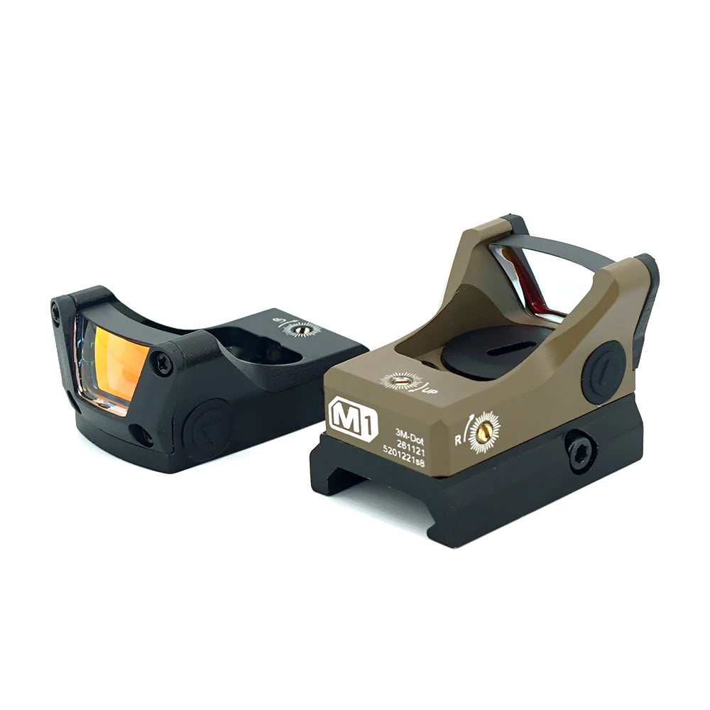 M1 Open 3MOA Green Or Red Dots Sight With Full Original Marking Tactical Airsoft Optics With 20mm Rail And universal mount