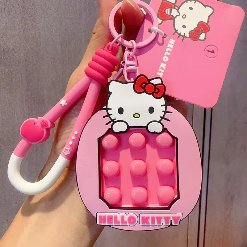 Hello Kitty Keychain Girls Bag Kt Cat Cartoon Doll Toy Exquisite Key Chain Kawaii Surprise Girls Kids Gifts