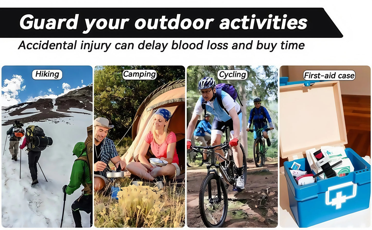 Tactical Tourniquet - Single-Handed Emergency First Aid Strap for Outdoor Sports, Hiking & Camping Survival Gear