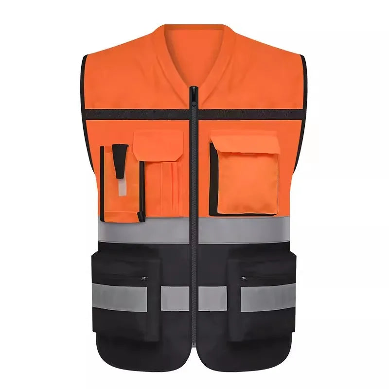 Safety Vest Construction Clothes High Visibility Vest Working Clothes Sports Outdoor Safety Clothing