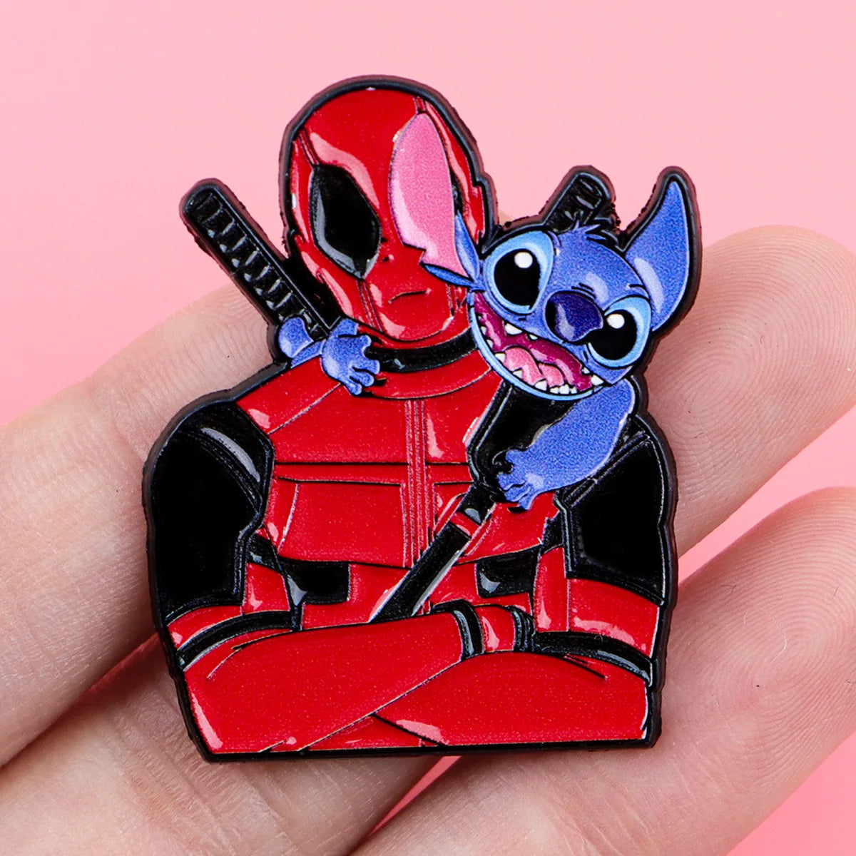 Cartoon Stitch Pin Movie Deadpool Hero Brooches for Women Men Lapel Pins Badges Clothes Accessories Cosplay Jewelry Fans Gifts