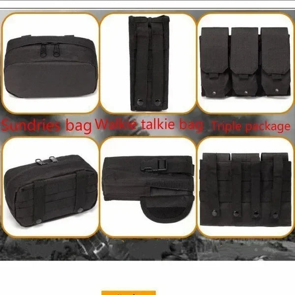 6094 Military Tactical Vest Body Armor Combat Army CS Gear Hunting Plate Carrier Airsoft Accessories Wargame Pouch Molle Vest