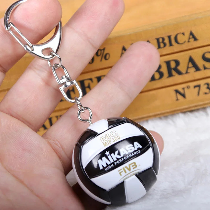 PVC Volleyball Keychain ball toy Sport Key Chain Gift Car Ball Key Holder Ring For Players Men Women Keyring Birthday Gift