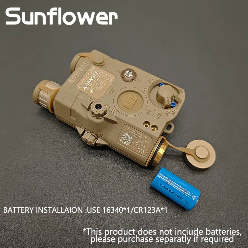 Tactical PEQ15 Red Green IR Laser Dot Sight Aiming Laser White LED Scout Light For 20mm Rail Airsoft Hunting Weapon Light PEQ-15