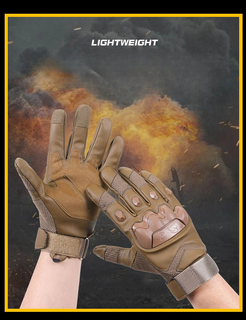 Tactical Gloves for Men's Outdoor Cycling Motorcycle Sports,anti Slip Windproof Wear-resistant Combat Protection Hunting Gloves