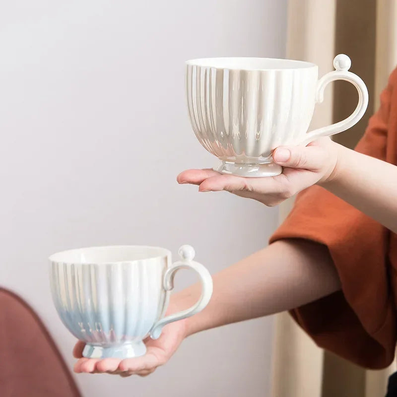 Handbag Shaped Mug Luruxy Coffee Cup Creative Tote Bag Shaped Cups Linner Saucer Set Dessert Afternoon Tea Mugs Drinkware Gifts