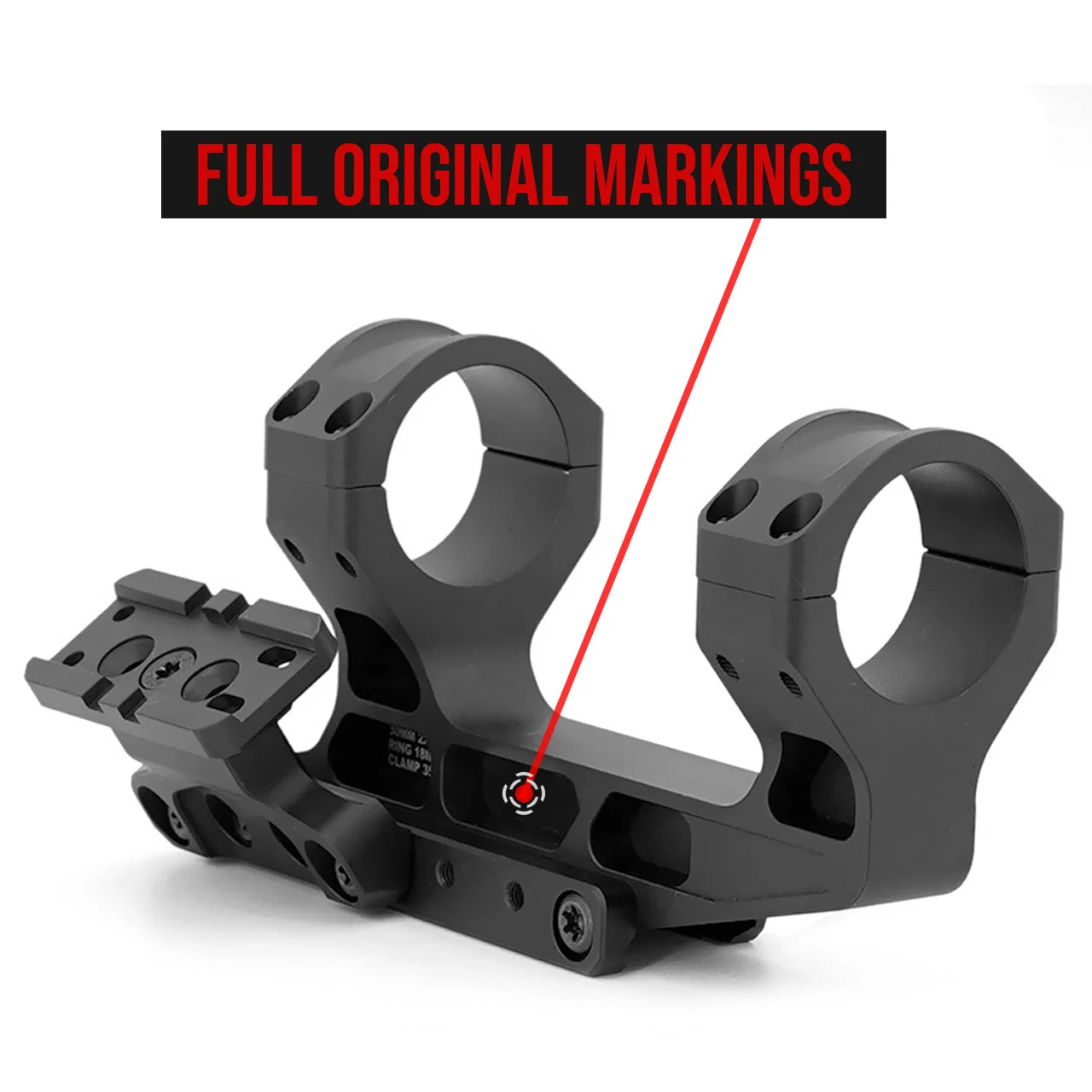 Tactical Fast  LPVO Scope Mount 30mm Tube With Offset Mount Plate For Red Dot Sight ,FDE And Black Color