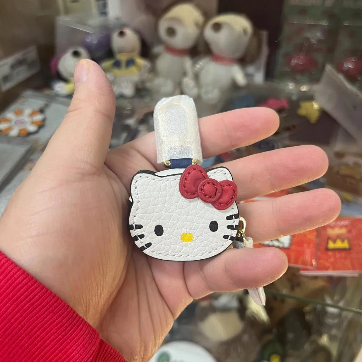 Hello Kitty Keychain Anime Keying Bag Pendant Car Key Accessories Headphone Protective Case Cartoon KT Cat Ornament Girls Gifts