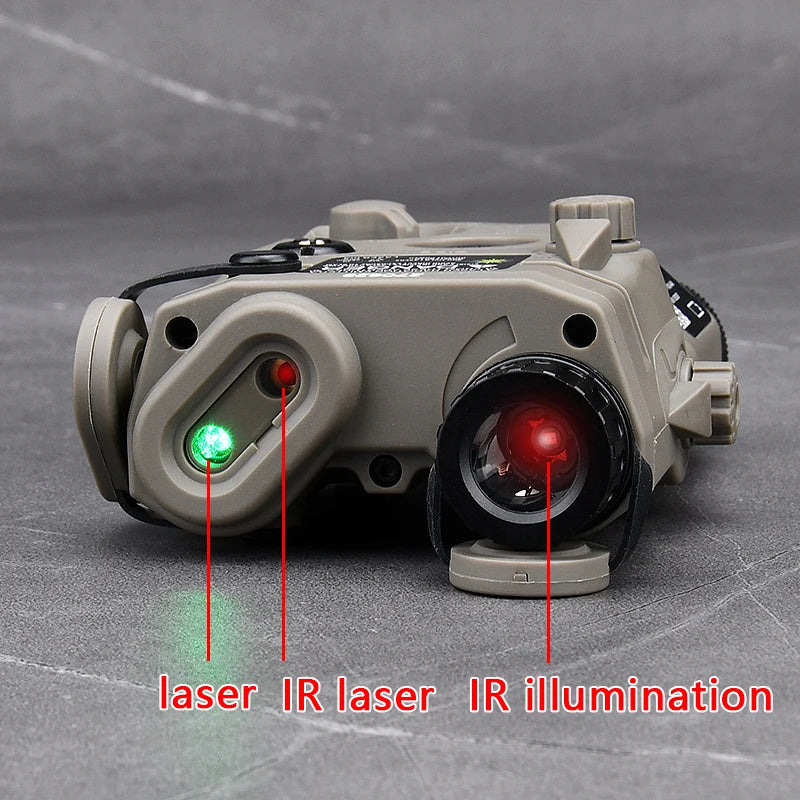 WADSN Tactical Airsoft PEQ-15 PEQ15 Tactical IR Illuminator Red Green Dot Sight Aiming Laser Pointer Hunting Weapon Light Fit 20
