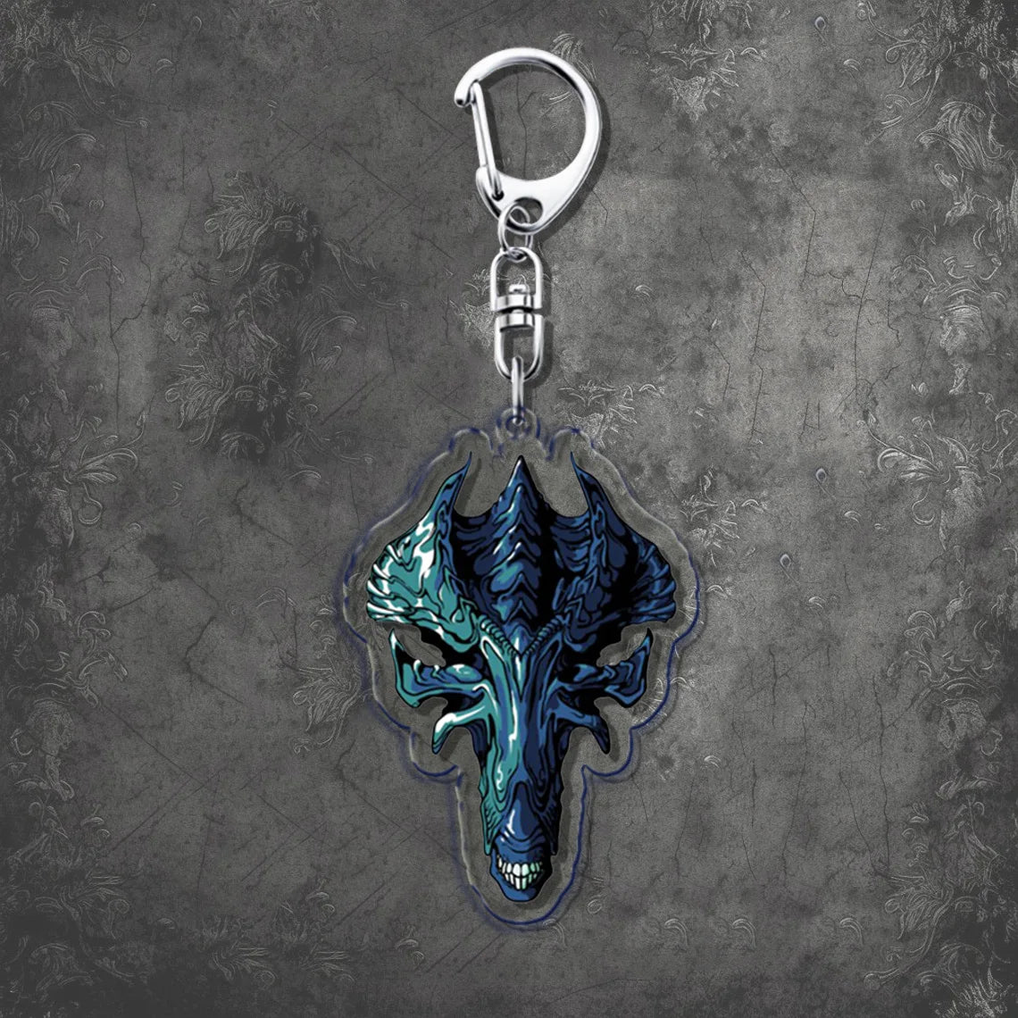 Horror Scary Classic Movie Keychain Key Chain Ring for Bag Xenomorph Sci Fi Keyring Jewelry Gamer Fans Gaming Gift