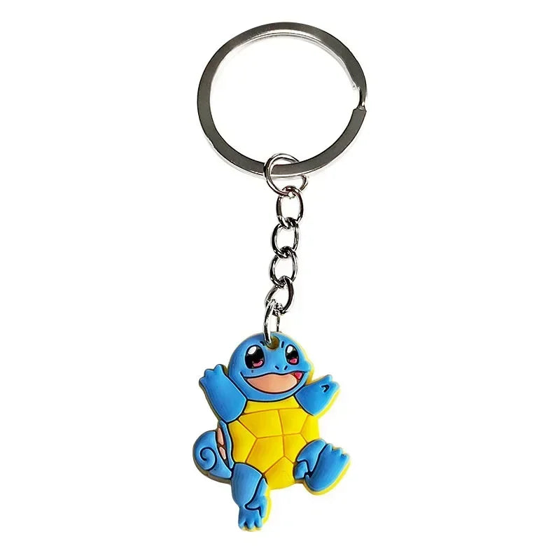 Cartoon Pokemon Pikachu Keychain Silicone Funny Keyring Bag Pendant Couple Car Keyholder Creative Bag Charm Accessories Gift
