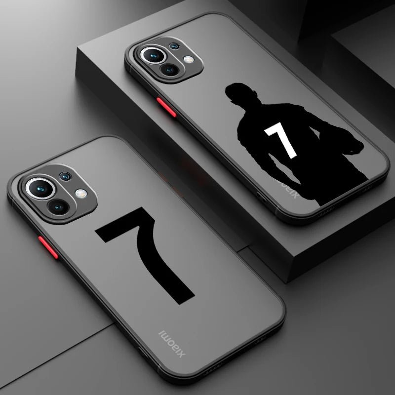 Football Stars No.7 Cool Art Frosted Translucent For Xiaomi Mi 13 12 12T 11T 11 11i 10T 10 9T Pro Lite Ultra 5G TPU Phone Case