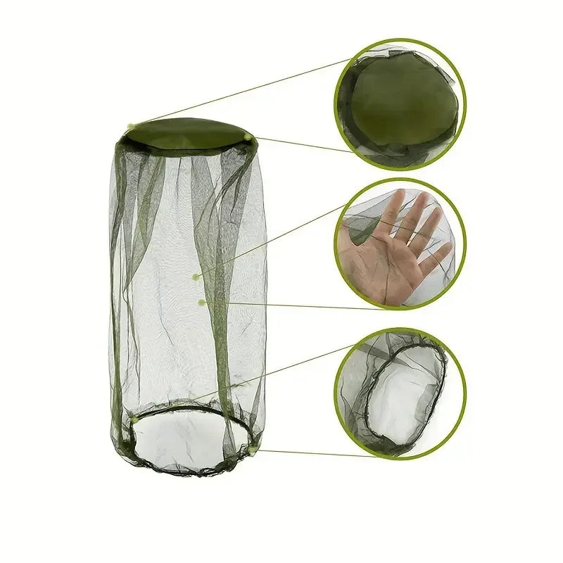 For Hiking Camping Fishing Outdoor Mosquito Head Mesh Nets, Gardening Hat Insect-proof Hat