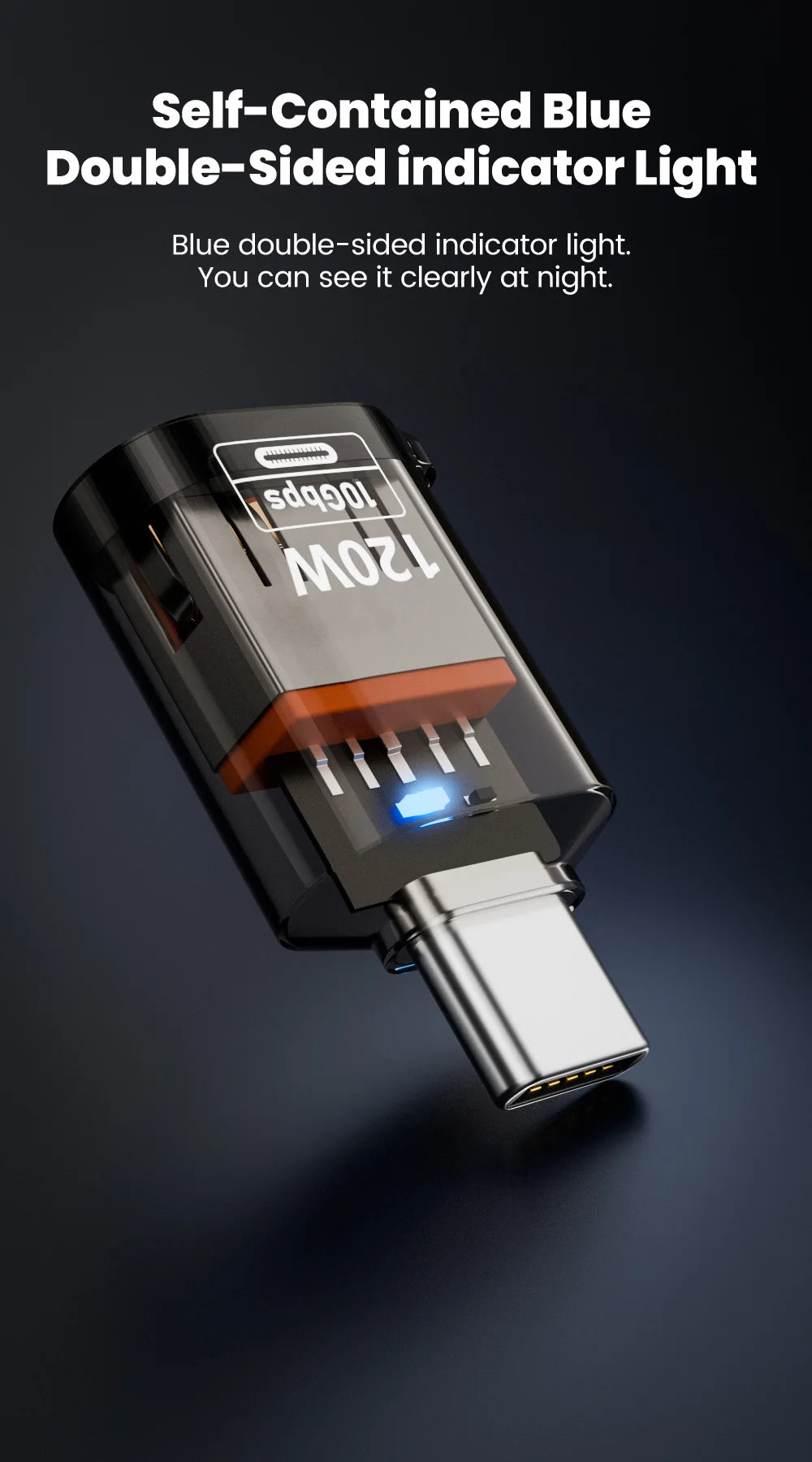 120W Fast Charging USB 3.2 to Type C Adapter OTG 10GB High Speed Data Audio Transfer For PC Tablet Xiaomi Huawei USB C Converter