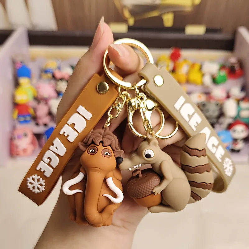 Cartoon Animal Ice Age Keychain Creative Mammoth Keychain