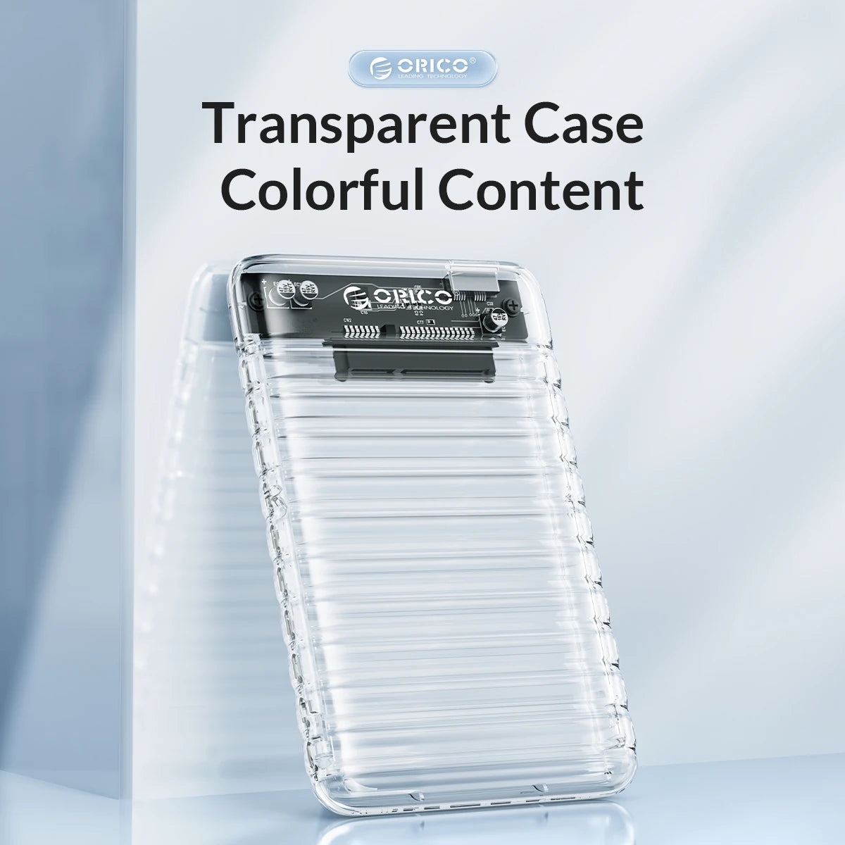 ORICO 2.5'' Transparent HDD Case SATA to USB 3.1 Gen2 10Gbps External Hard Drive Case HDD Enclosure SSD Disk Case Support UASP