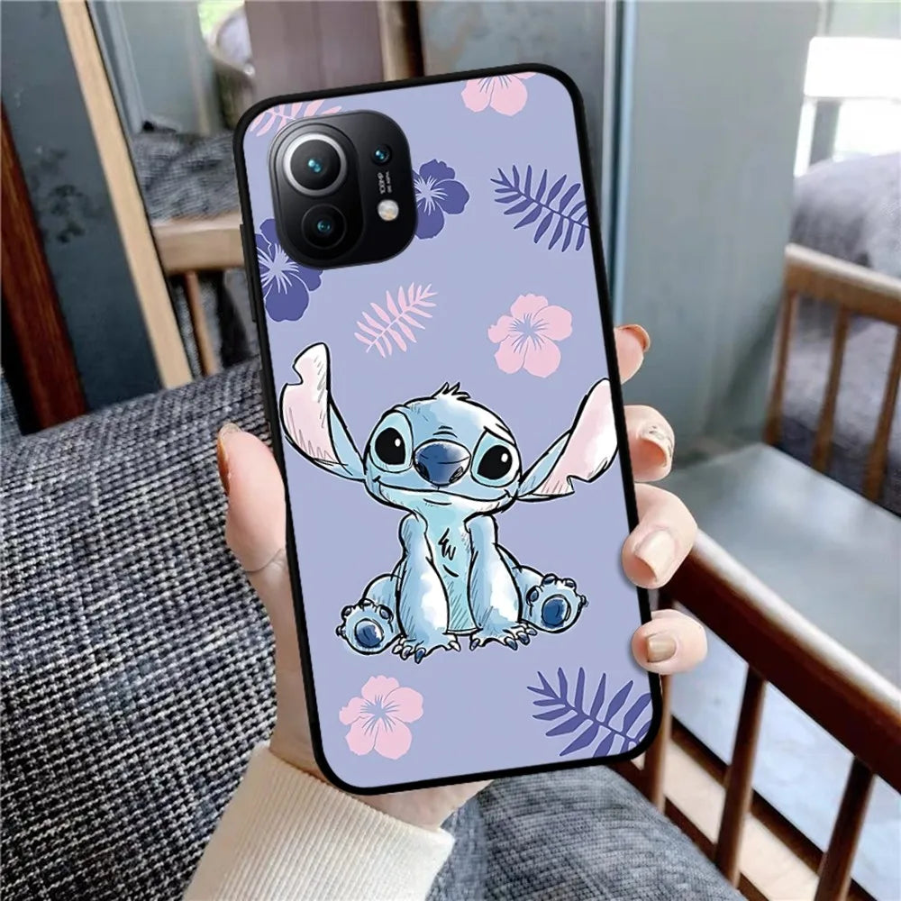 Cartoon S-StitchS Phone Case For Xiaomi Mi 5X 8 9 10 11 12 Lite Pro 10T PocoX3pro PocoM3 Note 10 Pro Lite