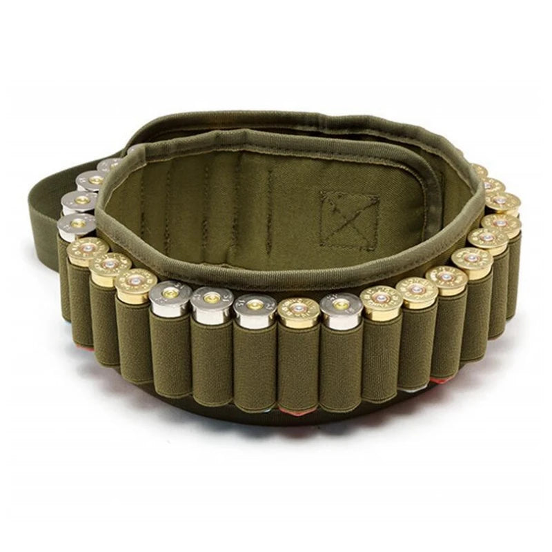 Tactical 27/30 Rounds Shotgun Bandolier Belt Adjustable Shotgun Shell Carrier Ammo Pouch Holder for 12 Gauge Hunting Accessories