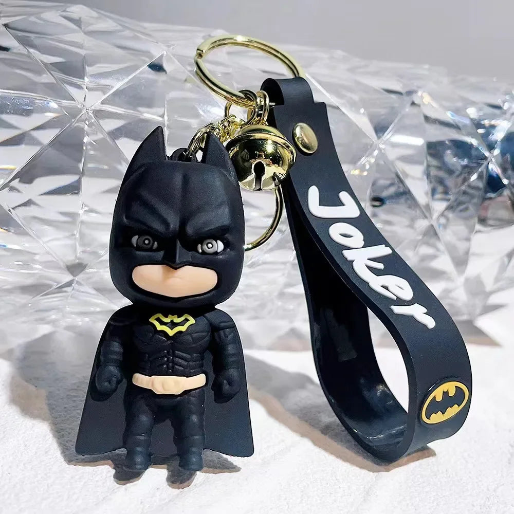 Cute Cartoon Key Ring Anime Marvel Batman Joker Image Doll Keychain Pendant Ornaments Jewelry Gifts for Friends