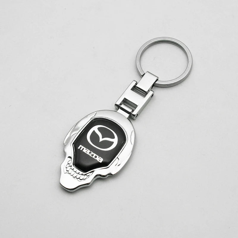 Car Key Chain 3D Metal+Braided Rope Emblem Keyring For Mazda 3 2 6 CX3 CX5 CX6 CX9 MP MS CX30 Axela Demio Atenza RX7 RX8 MX3 MX5