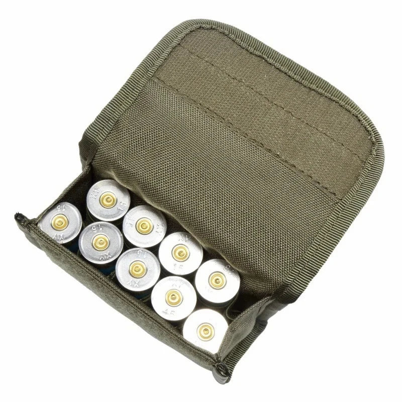 Cartridge Bag Tactical 10 Round ShotgunShotshell Reload Holder Molle PouchAmmo 12 Gauge/20G Round Cartridge Holder Gun Parts