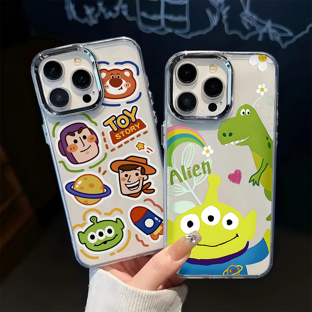 Lovely Cartoon Toys Storys Phone Case For iPhone 17 16e 16 15 14 13 12 11mini Pro Max X XR XSMAX 8 7 Air Plus Transparent Cover