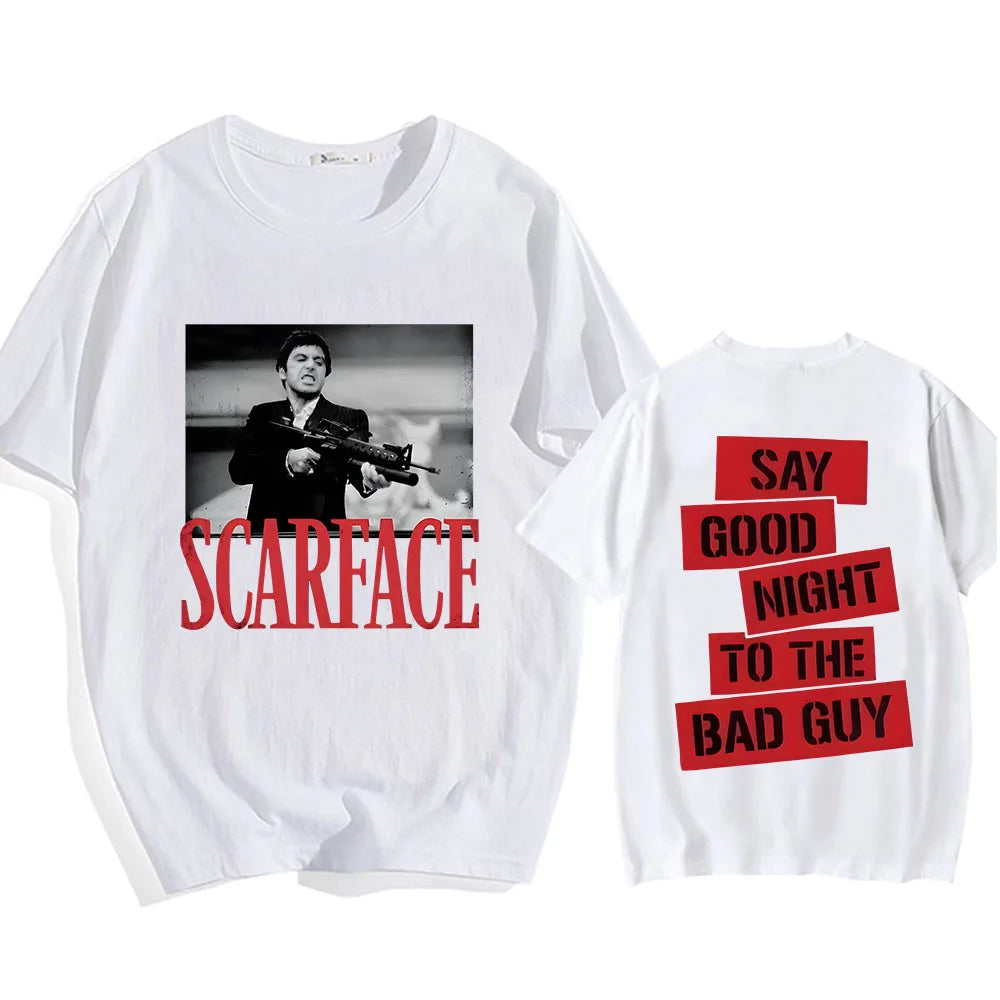 Movie Scarface T-shirts High Quality Cotton Men/Women Tee-shirt Streetwear Hip Hop Casual Harajuku Graphic Tshirt Film Print Tee