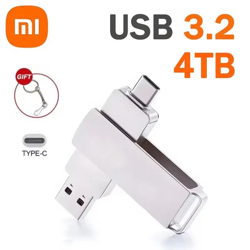 Xiaomi USB 3.2 16TB USB Flash Drive Memory Type-C 2-In-1 8TB 4TB OTG Pendrive 2TB High Speed Flash Disk 1TB For PC Laptop