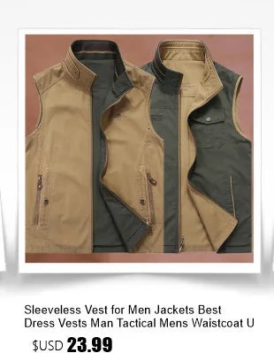 Tactical Vest For Men Golf Hunting Large Size Men's Camping Sleeveless Jacket Multi-pocket Work Padded Luxury MAN Clothing Denim