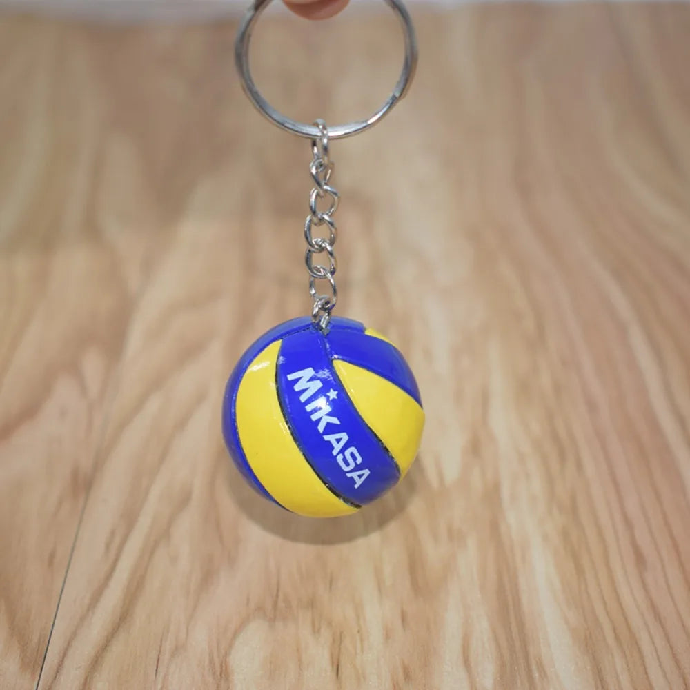 PVC Volleyball Key Chain Mini Ball Pendant Keychain Creative Cartoon Sports Keychain Car Keyring Ornament Gift Fashion Jewelry