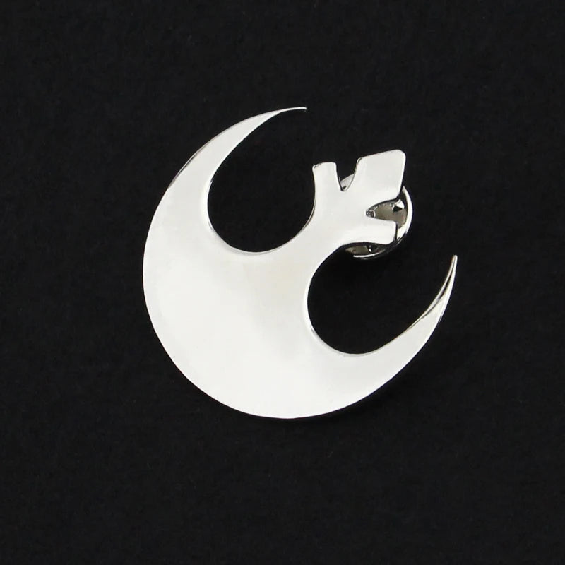 Stars War Rebel Alliance Logo Brooch Simple Style Stainless Steel Brooch for Bag Clothing Lapel Pins Accessories Gift