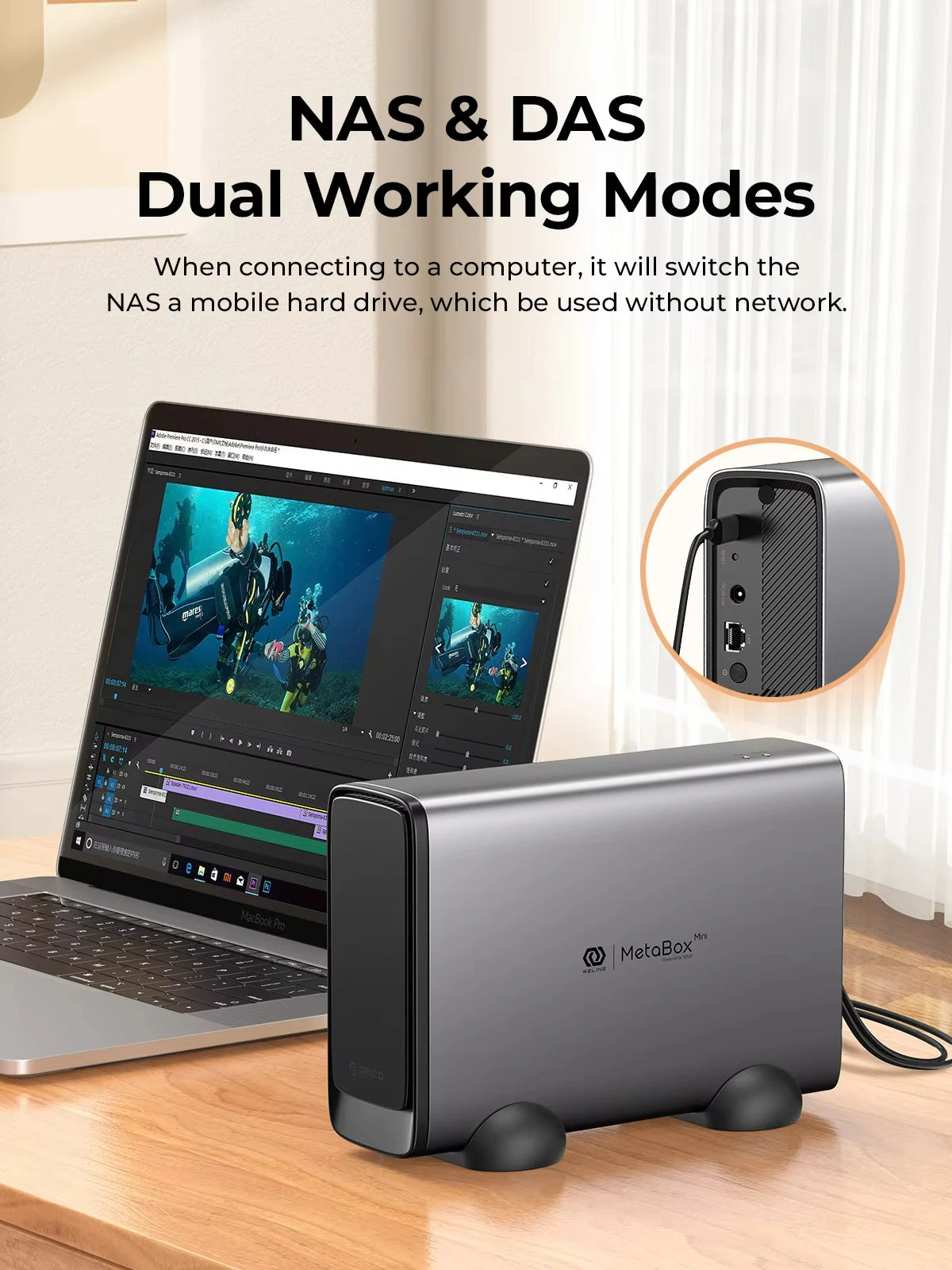 【NO Stock!】Personal Cloud NAS Storage SDVN 3.5"Data Securit Network Attached Storage with Automatic Fan Remote Access MetaBox